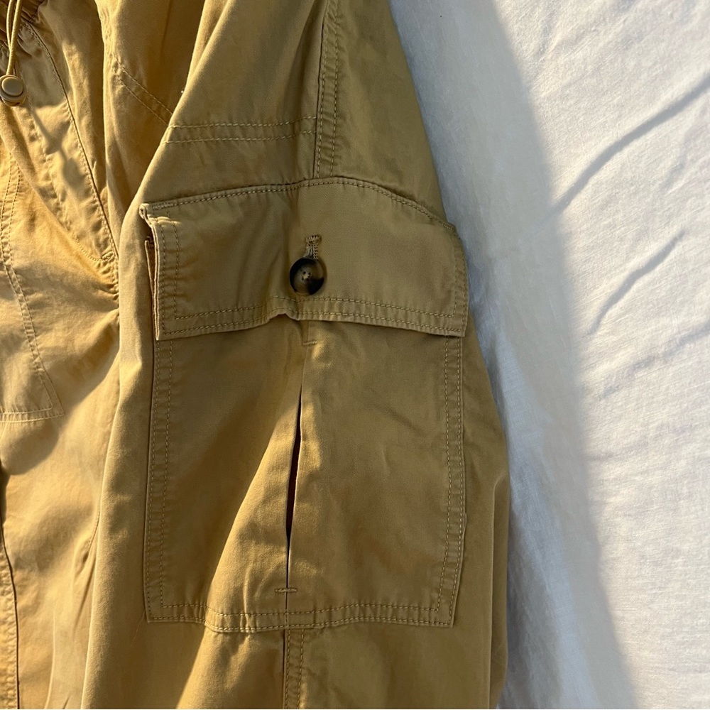 Anthropologie Avec Les‎ Filles Pants Medium Biege Elastic Waist Wide Leg Cargo - Picture 9 of 12